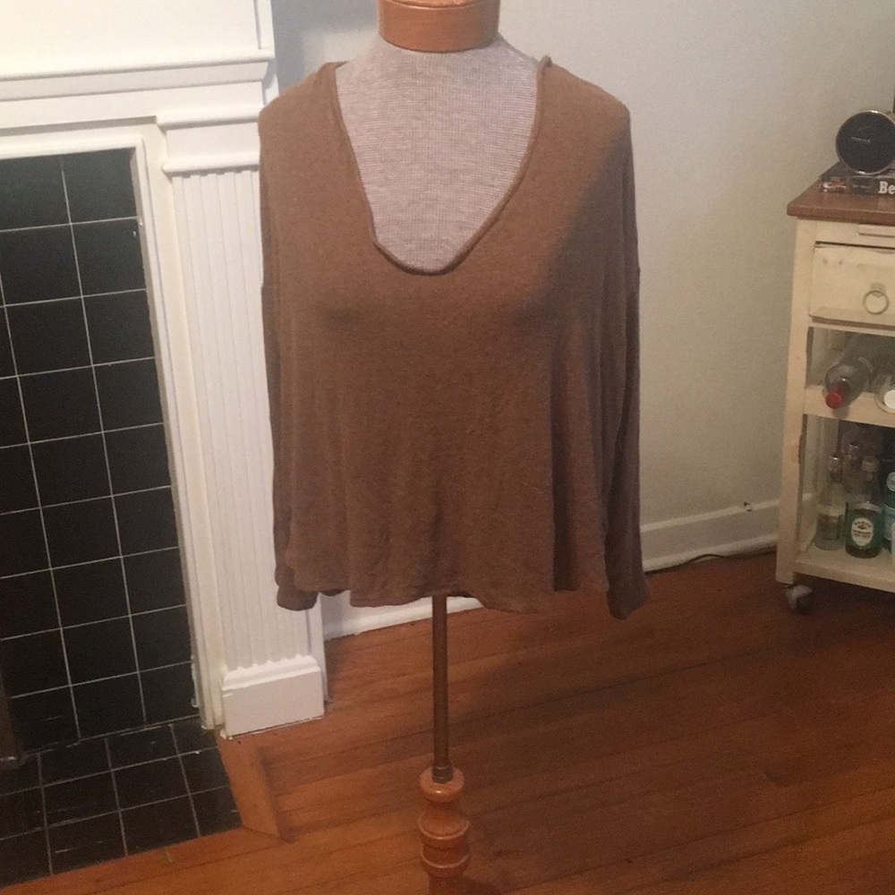 Tan cropped sweater